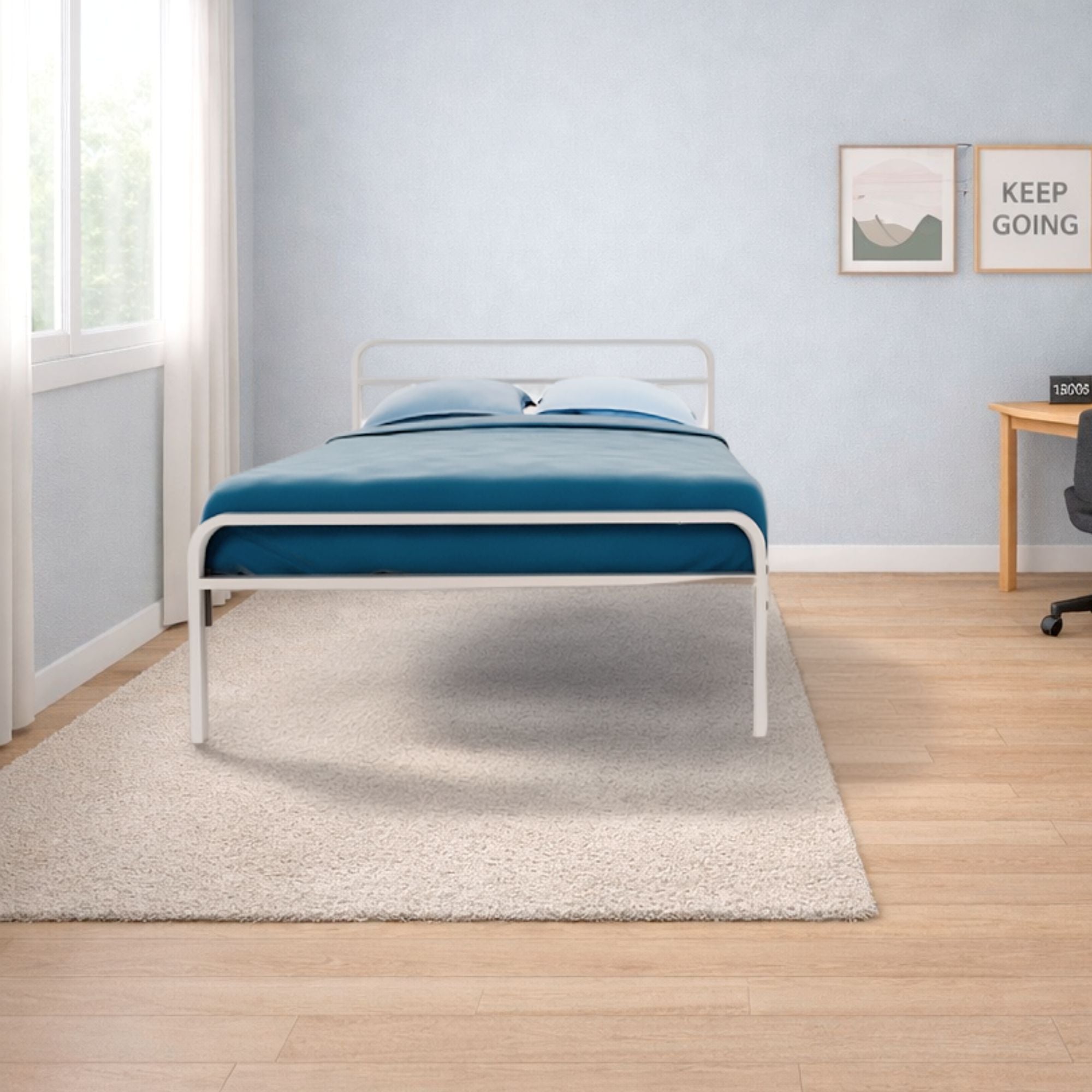 Cama Individual Zurich color Blanco