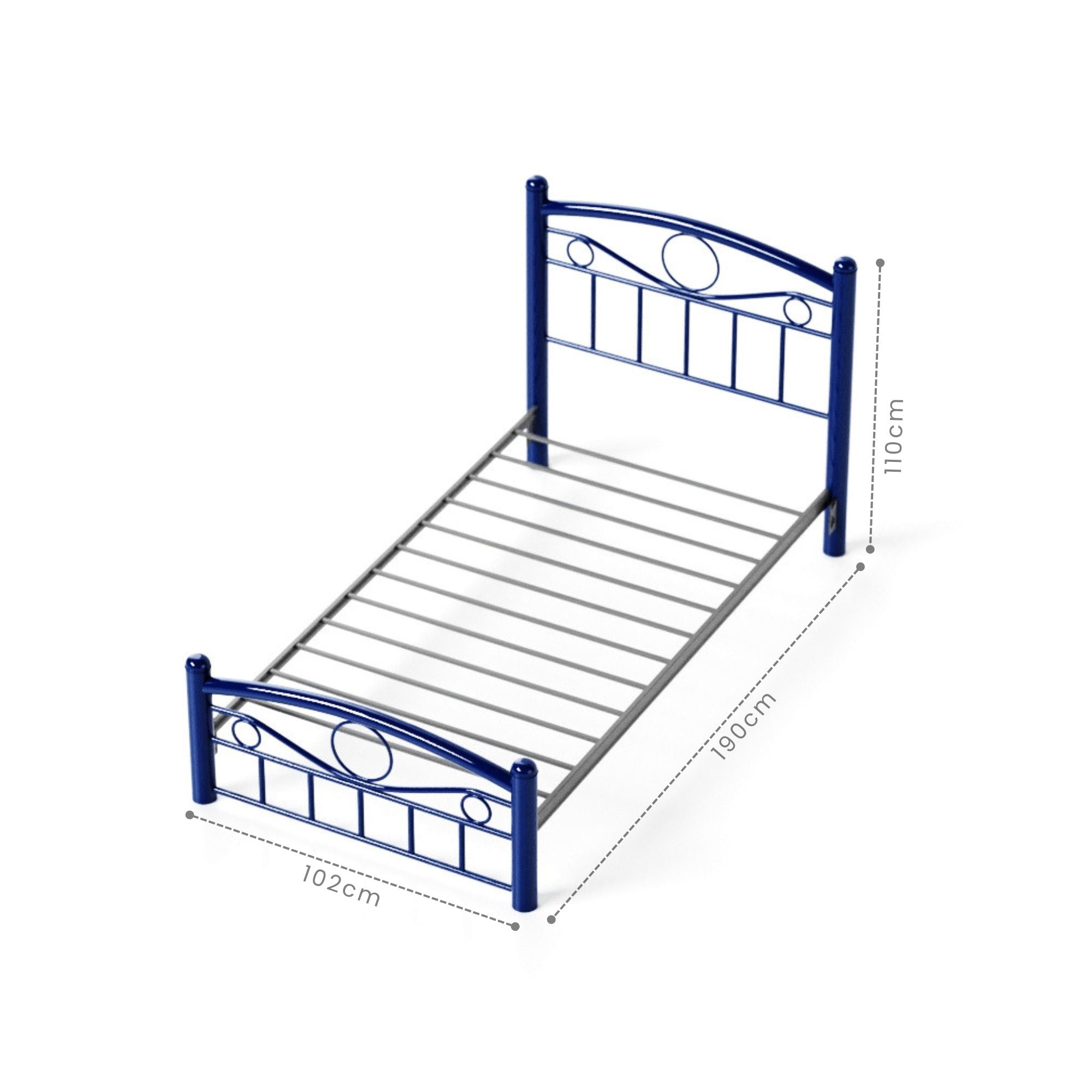 Cama Matrimonial Monaco color Azul