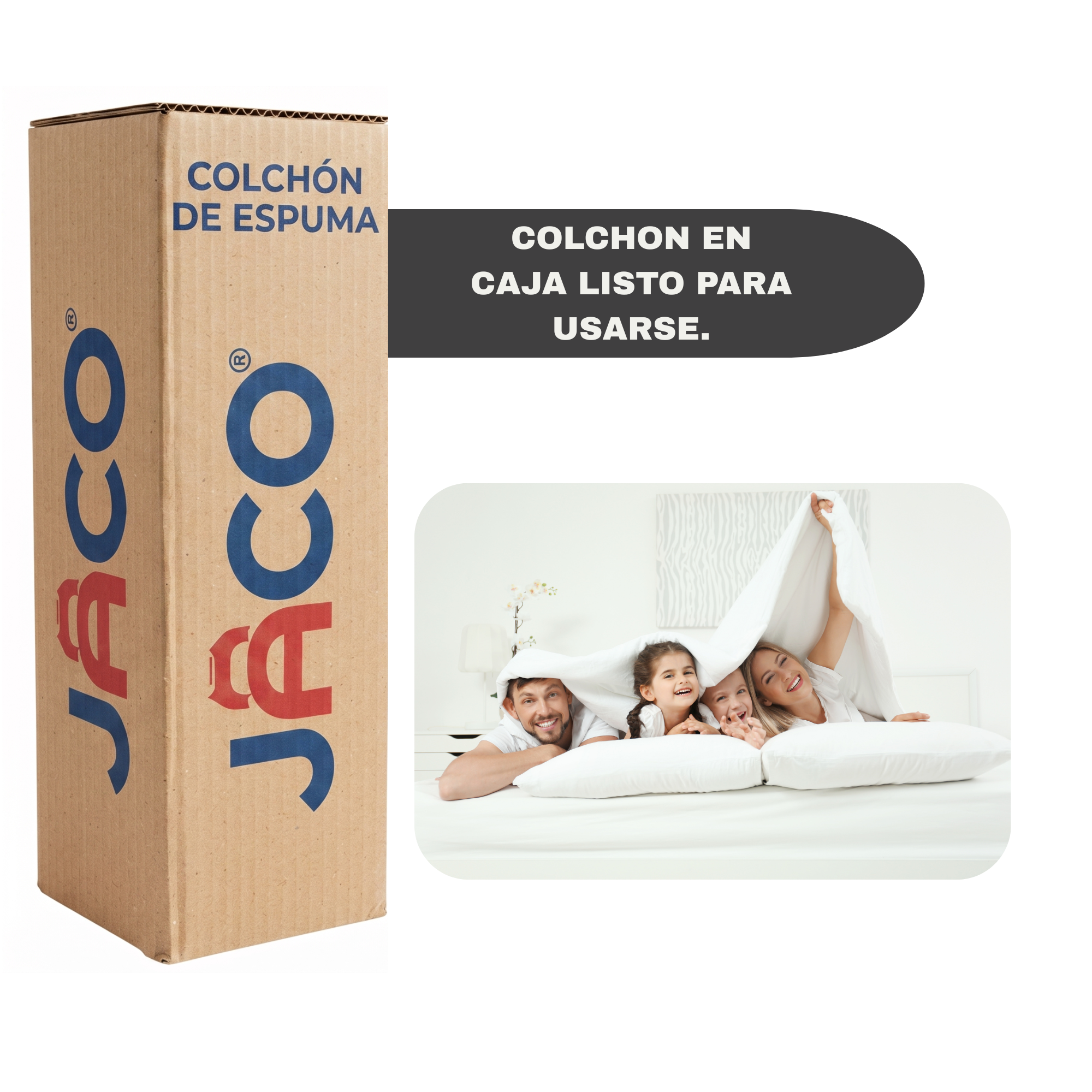 Colchon en caja Comfort plus color Blanco