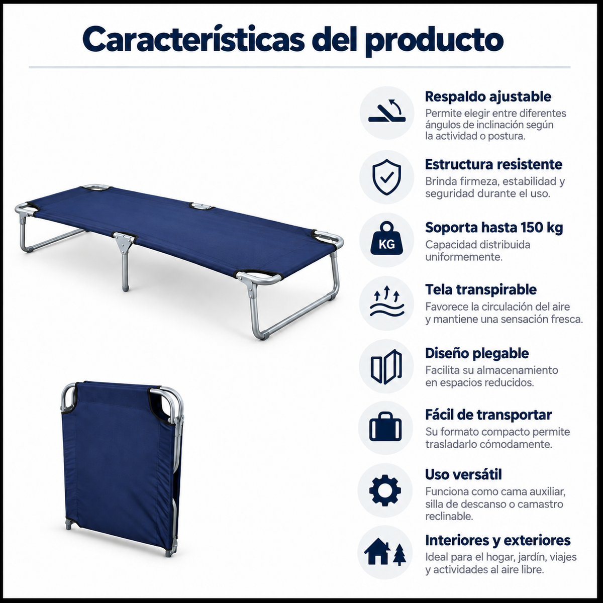 Catre Individual Jonas color Negro