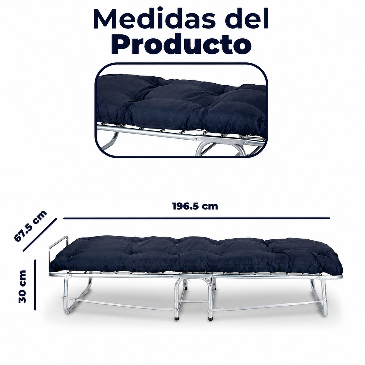 Catre Individual Robert color Azul