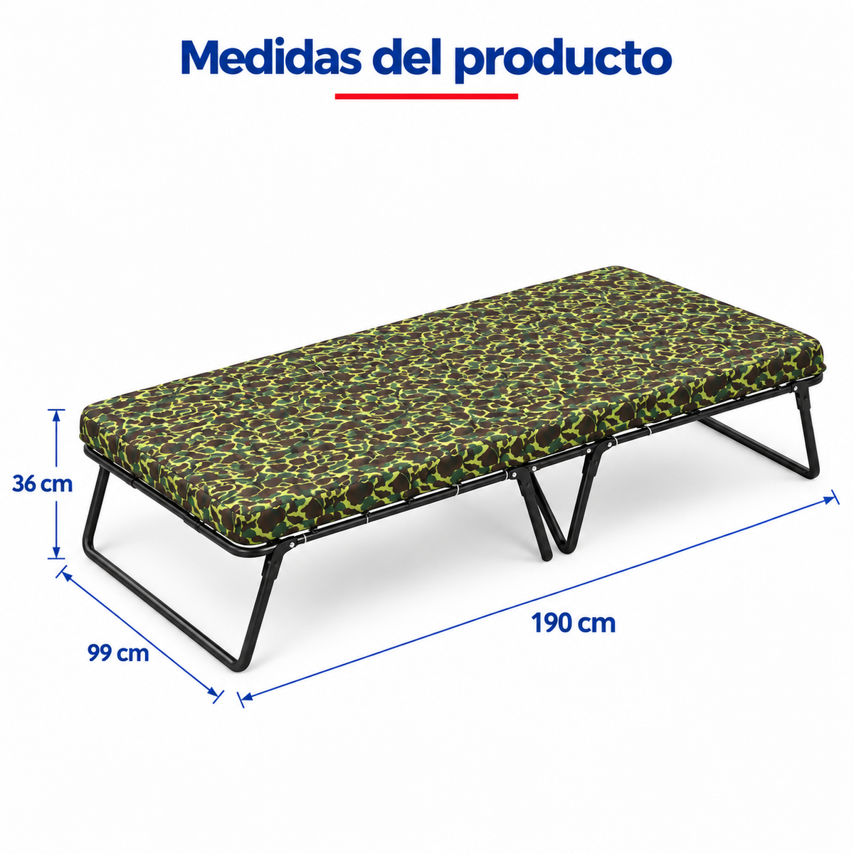 Catre Individual Mark color Verde Militar