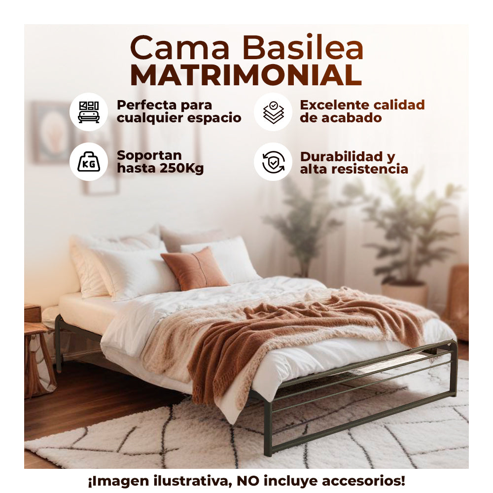 Base  Matrimonial Basilea color Gris Oxford