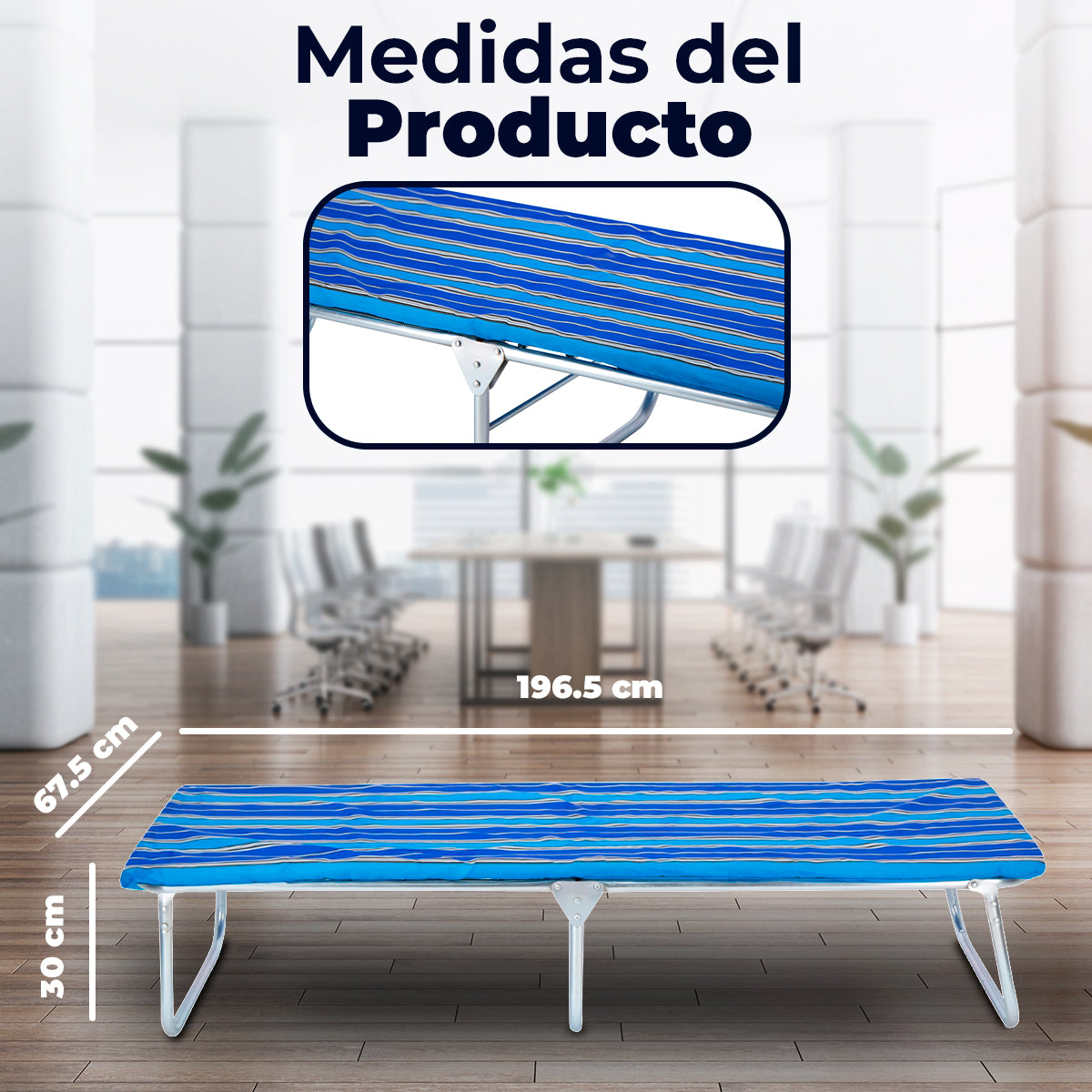 Catre Individual Colin color Azul