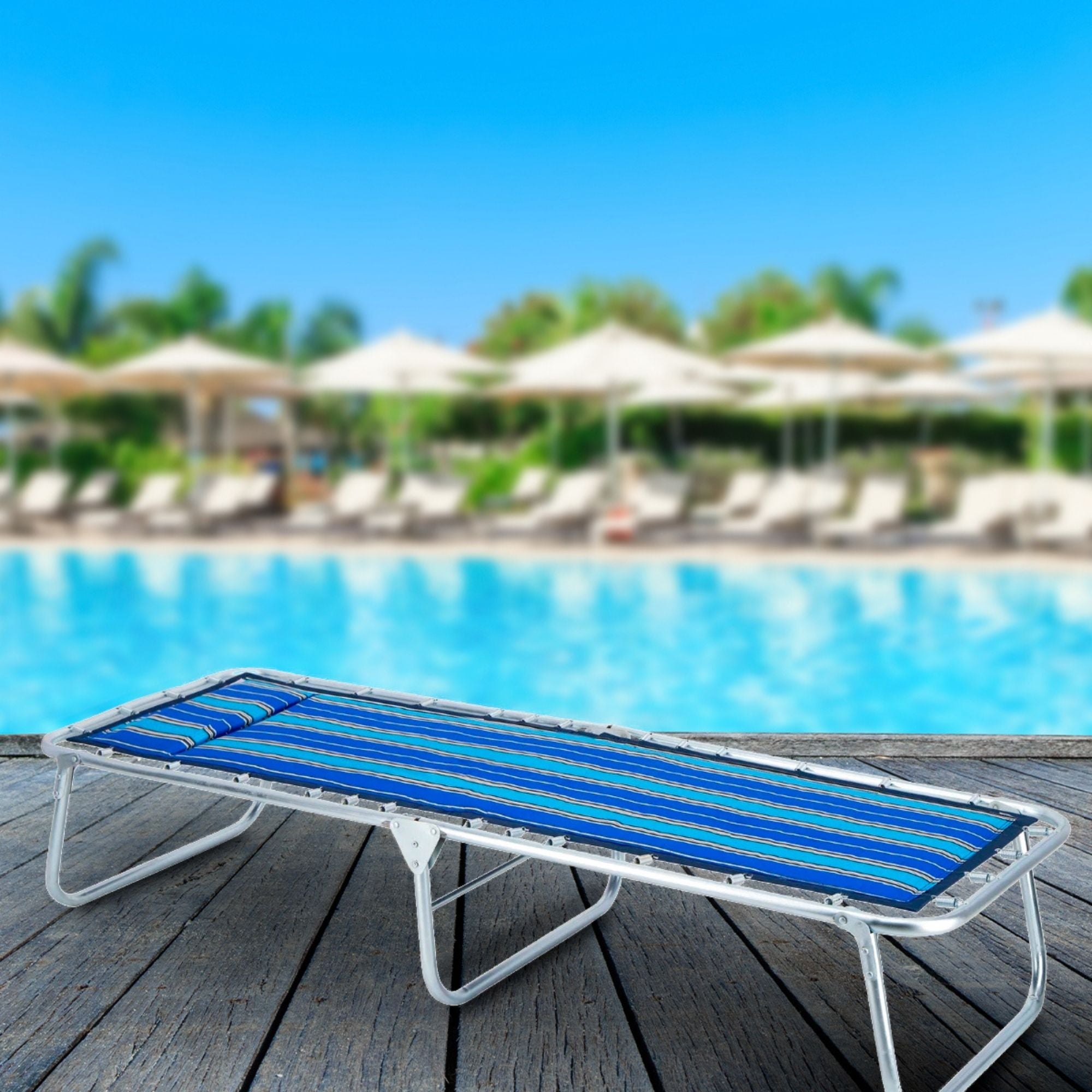 Catre Individual Benedict color Azul