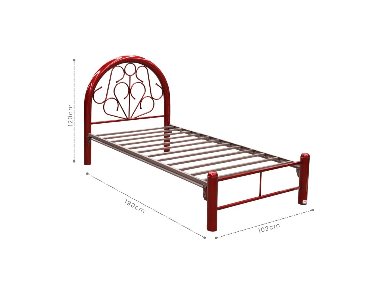 Cama Individual Teka color Rojo
