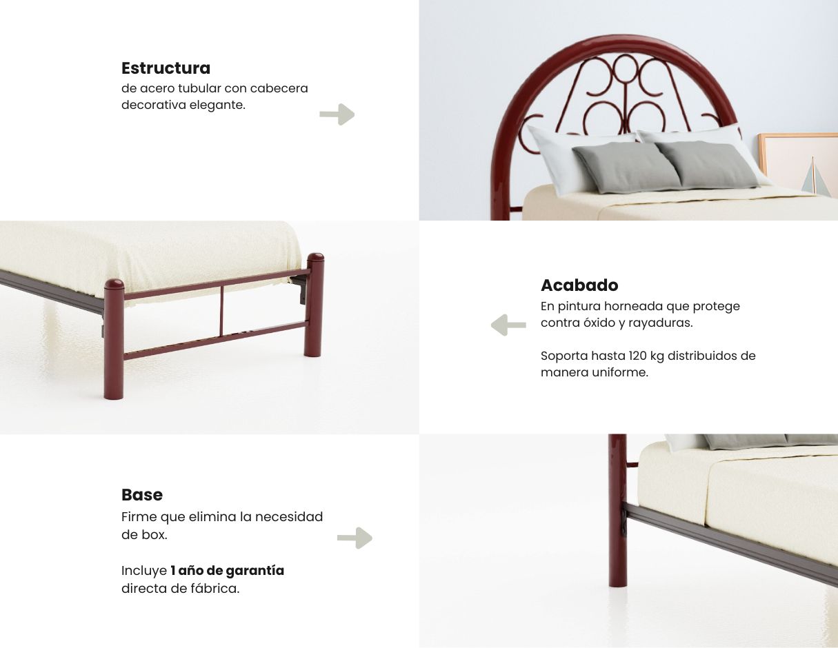 Cama Matrimonial Teka color Chocolate