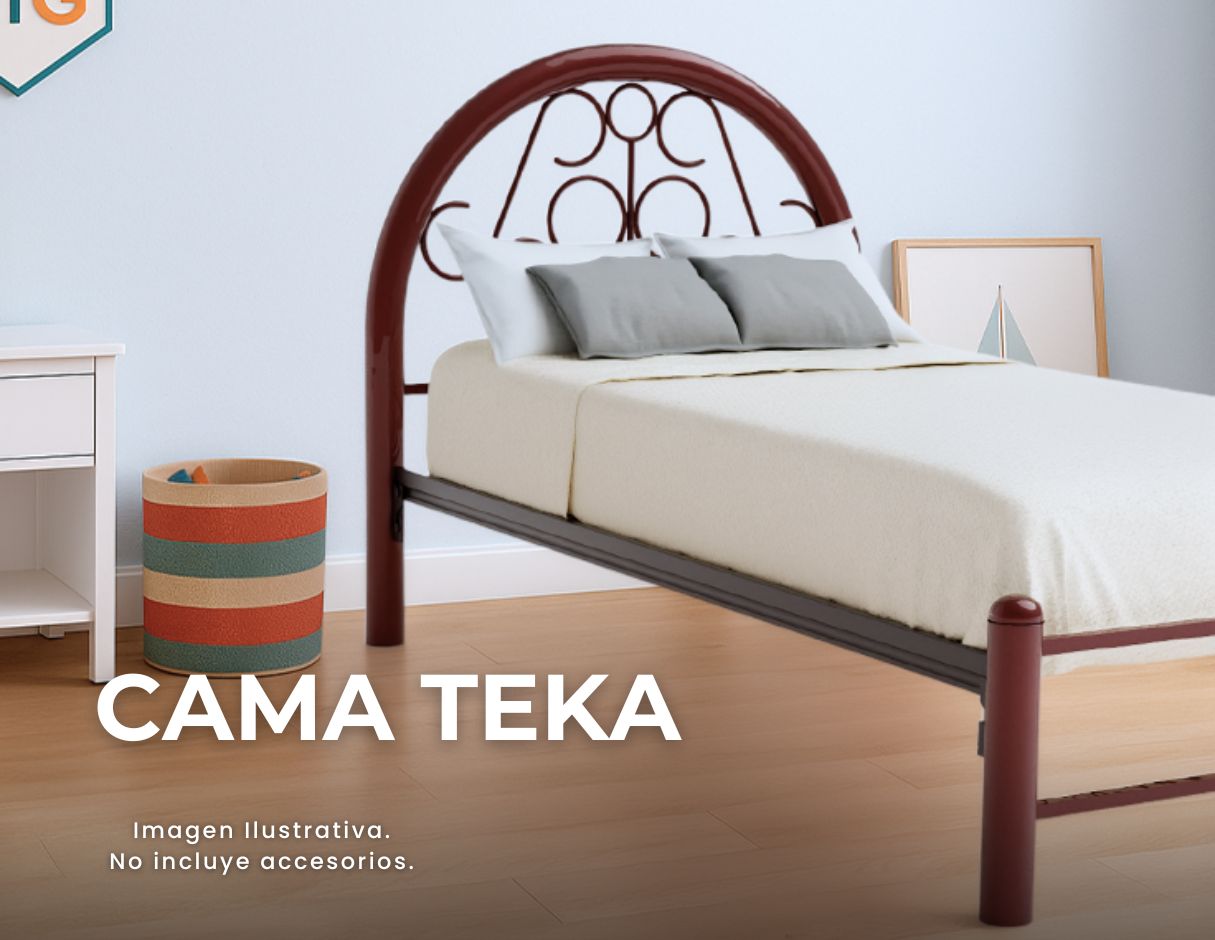 Cama Matrimonial Teka color Chocolate