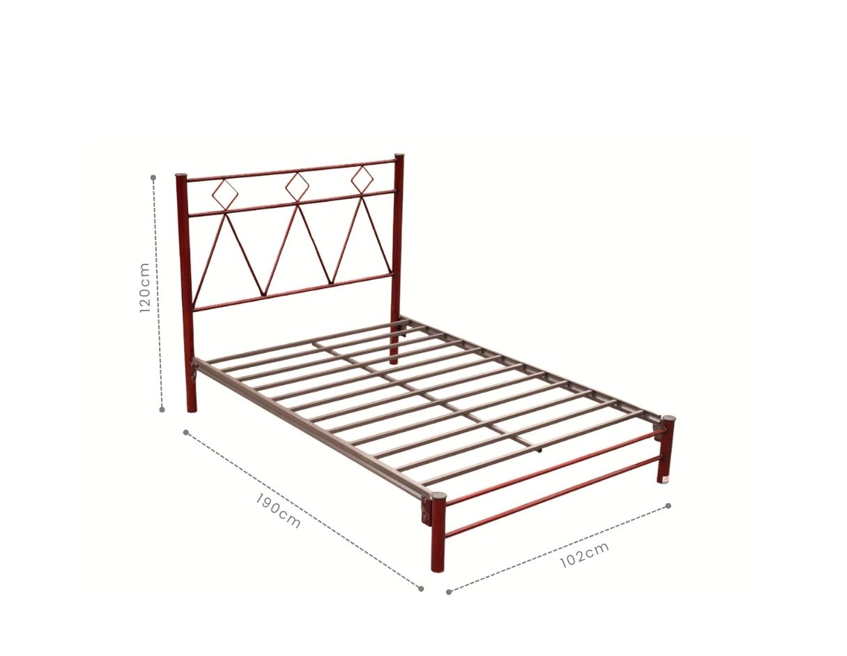 Cama Individual Roma color Rojo