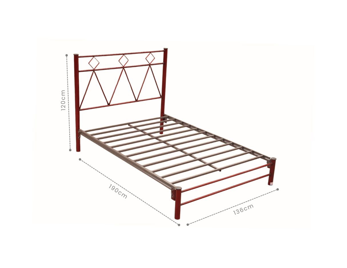 Cama Matrimonial Roma color Rojo