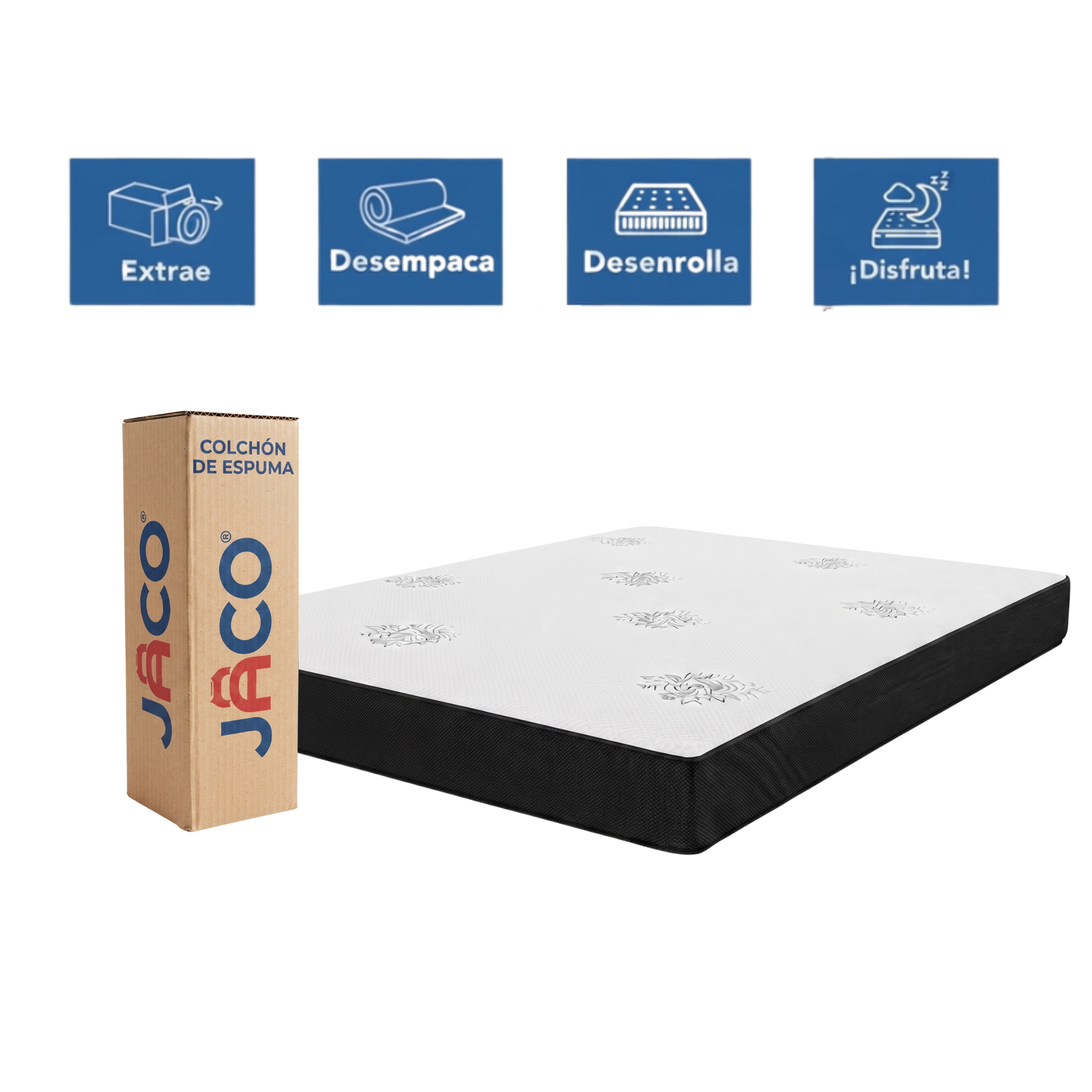 Colchon en caja Comfort plus color Blanco