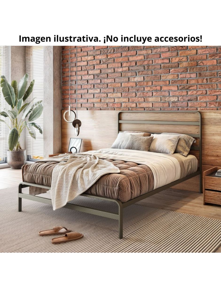 Cama Individual Malaga color Negro