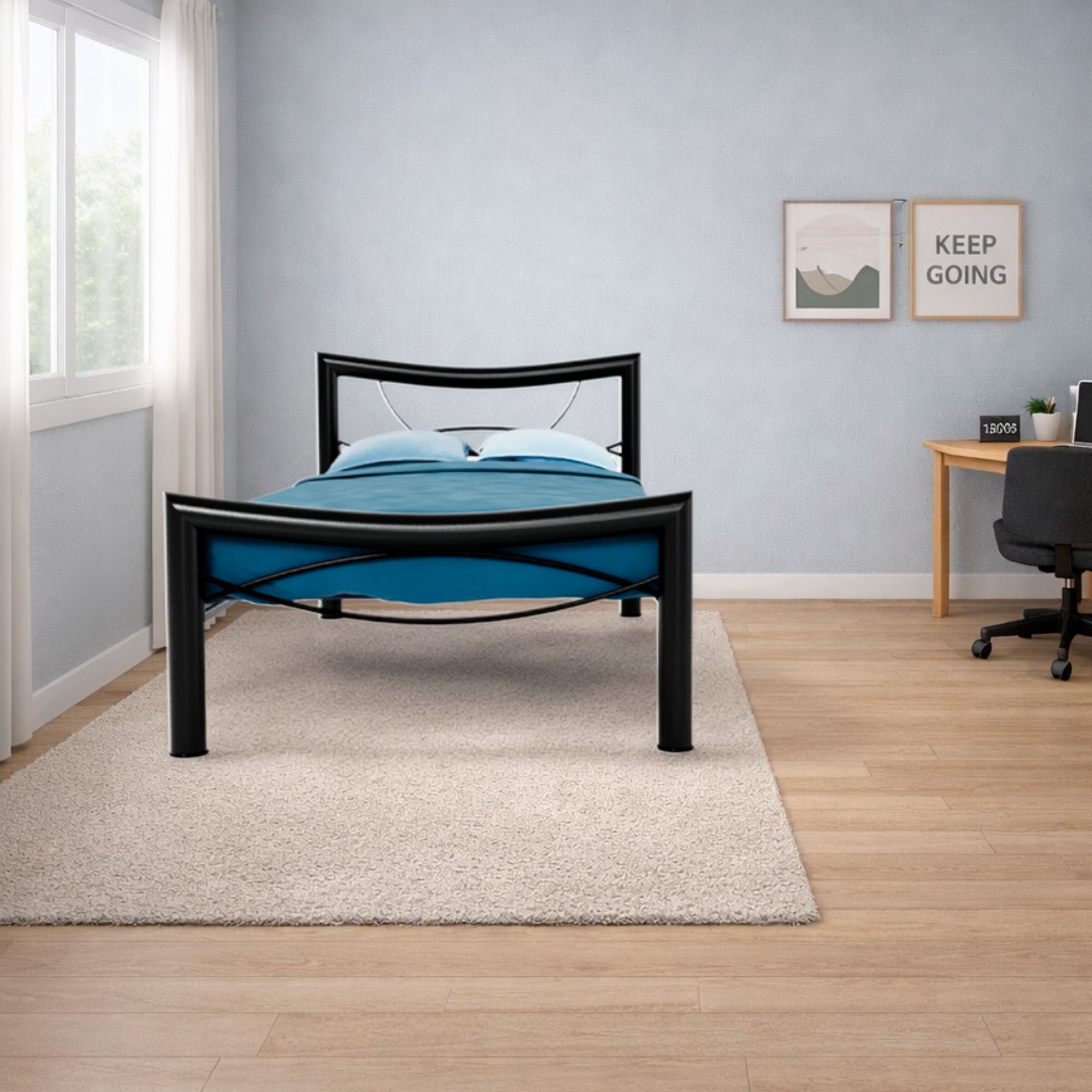 Cama Matrimonial Sueca color Chocolate