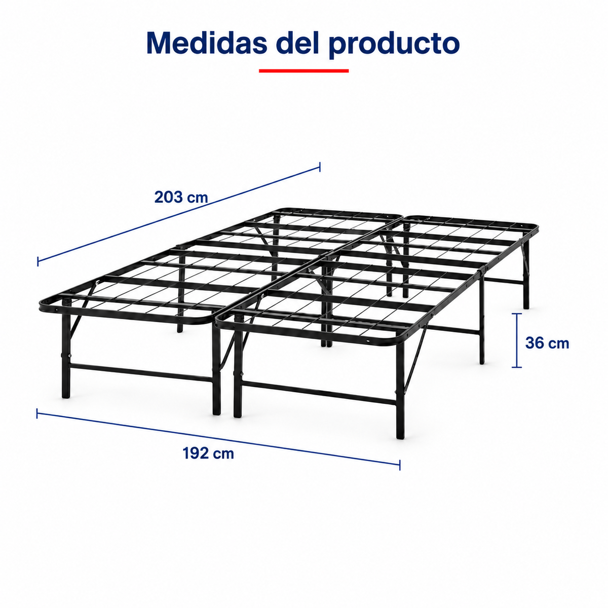 Base Plegable King Charles color Negro