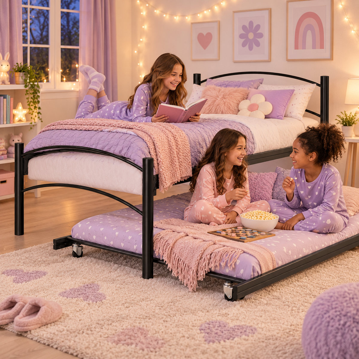 Cama Canguro Individual Jack color Negro