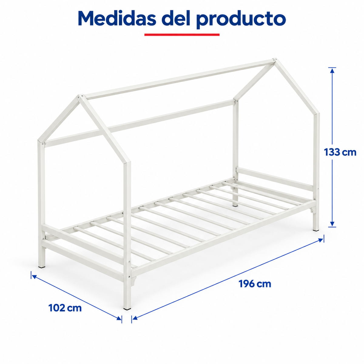 Cama Montessori Infantil Individual Luca color Beige