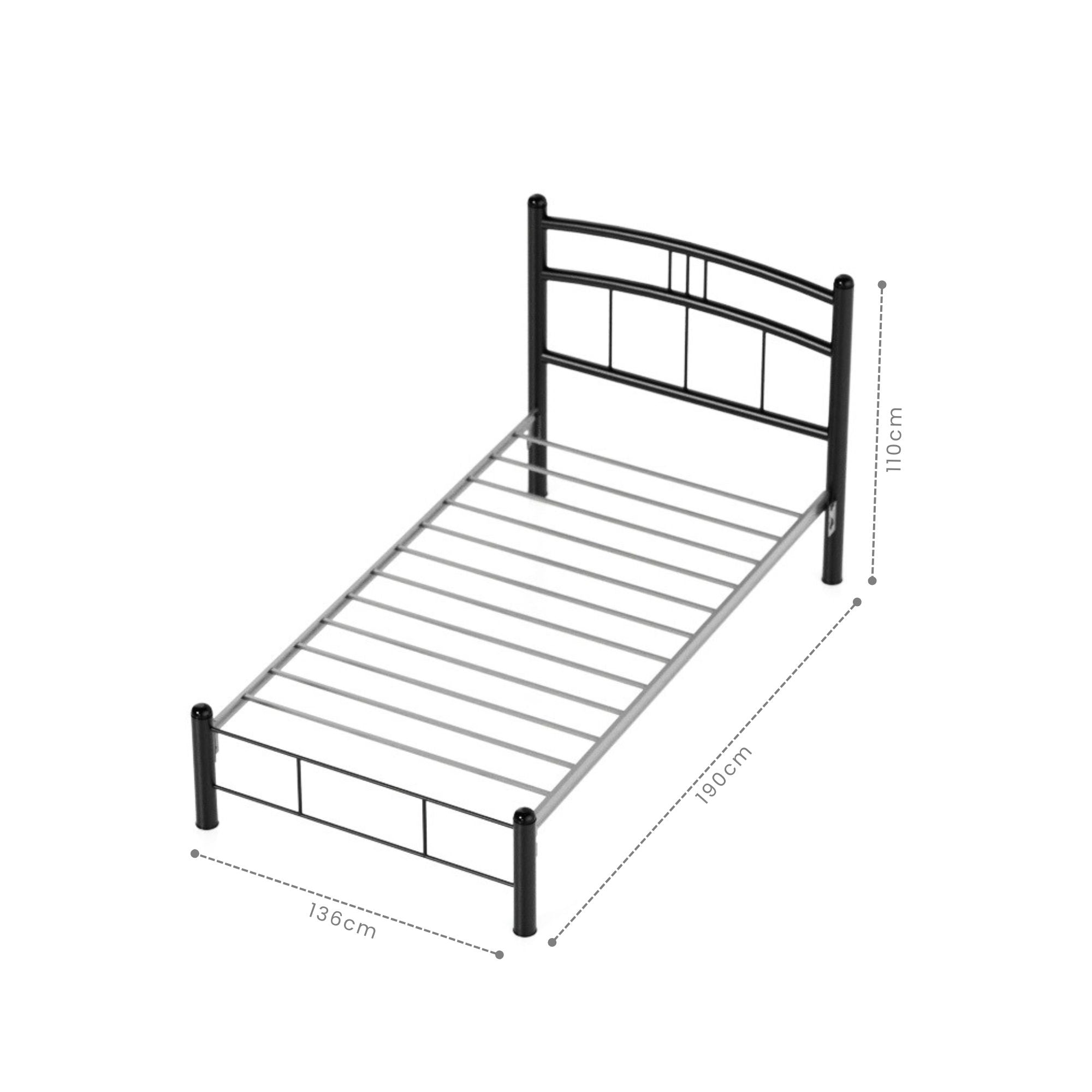 Cama Matrimonial Bombay color Negro