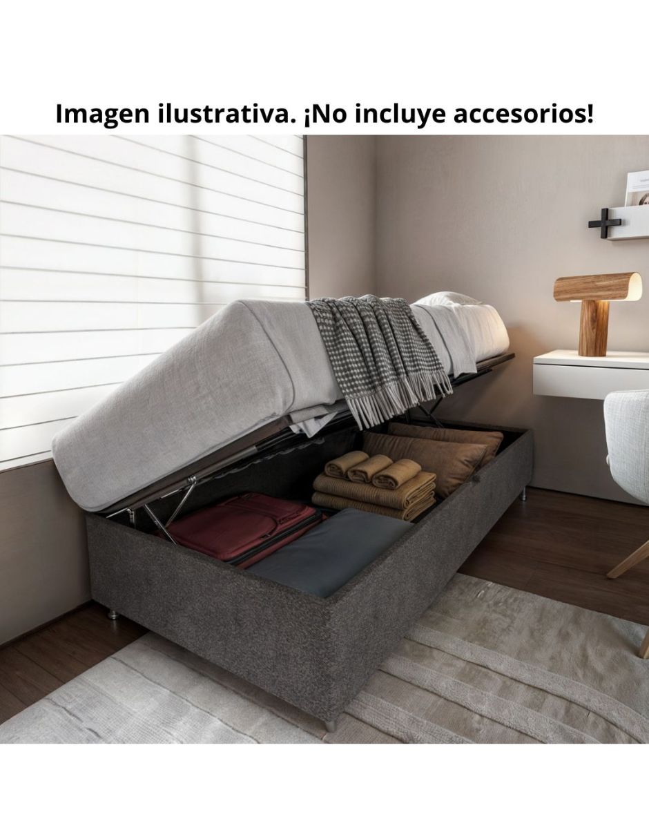 Cama Baul Queen Victoria color Gris Oxford